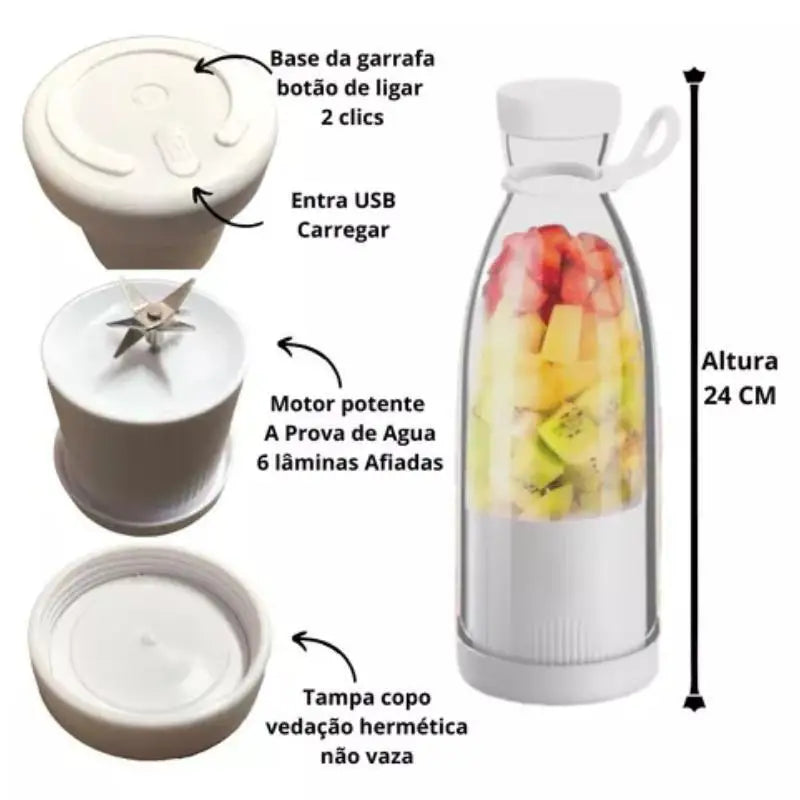 Mini Liquidificador Garrafa Portátil