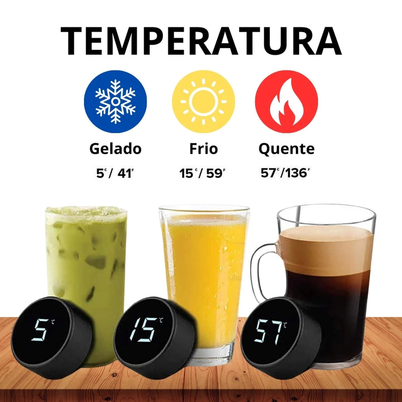 Garrafa Térmica com Medidor de Temperatura